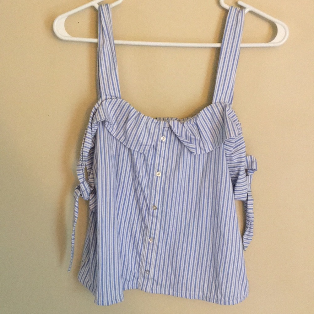 Blue stripe top